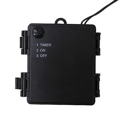 Pre-Lit LED Canadian Pine Artificial Christmas Wreath with Timer - 24-Inch Multi Lights