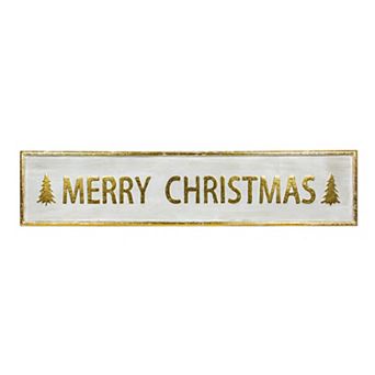 48" Metallic Gold Merry Christmas Metal Wall Sign