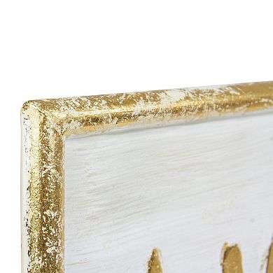 48" Metallic Gold Merry Christmas Metal Wall Sign