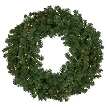 Pre-Lit Deluxe Windsor Pine Artificial Christmas Wreath - 36-Inch Clear Lights