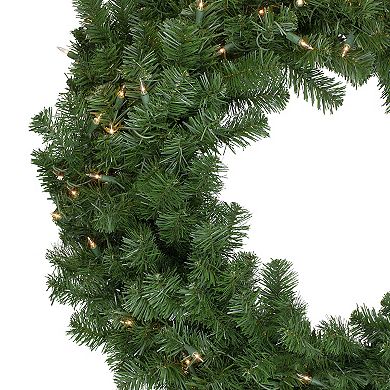 Pre-Lit Deluxe Windsor Pine Artificial Christmas Wreath - 36-Inch Clear Lights