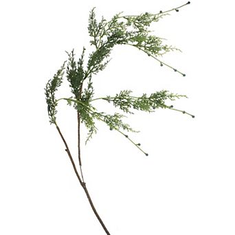 Green and Brown Cypress Hanging Artificial Christmas Spray 35.5-inch