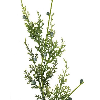 Green and Brown Cypress Hanging Artificial Christmas Spray 35.5-inch