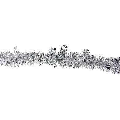50" x 2.75' Silver Snowflakes Tinsel Artificial Christmas Garland - Unlit