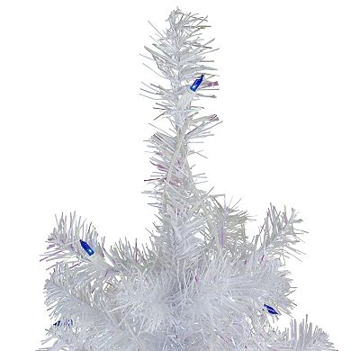 3' Pre-Lit White Pine Slim Artificial Christmas Tree - Blue Lights