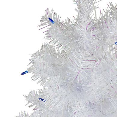 3' Pre-Lit White Pine Slim Artificial Christmas Tree - Blue Lights