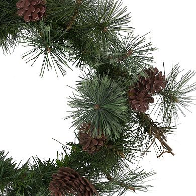 24" Country Mixed Pine Artificial Christmas Wreath - Unlit