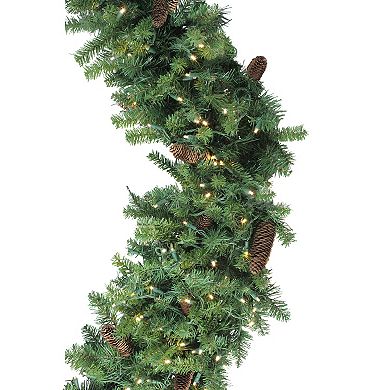 Pre-Lit Dakota Pine Artificial Christmas Wreath - 72-Inch Warm White LED Lights