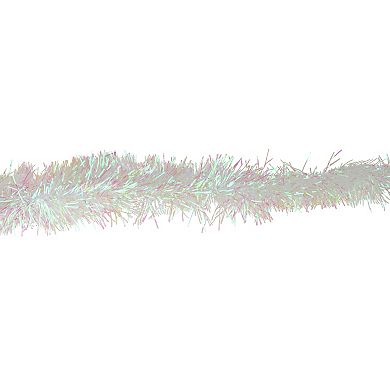 50' x 4" White Iridescent Artificial Christmas Garland - Unlit