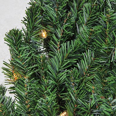 5' Pre-Lit Commercial Canadian Pine Artificial Christmas Wreath Clear Lights