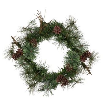 16" Country Mixed Pine Artificial Christmas Wreath - Unlit