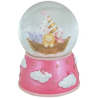 5" Children's Pink Sleepy Time Musical Snow Globe