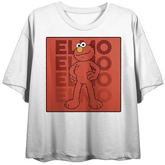 Juniors' Sesame Street Elmo Graphic Crewneck Tee
