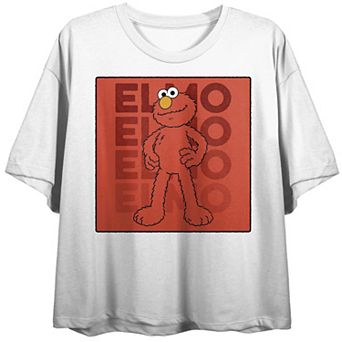 Juniors' Sesame Street Elmo Graphic Crewneck Tee