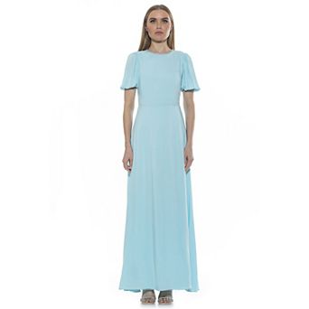 Women's ALEXIA ADMOR Open Back Fit & Flare Maxi Dress