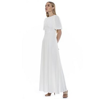 Women's ALEXIA ADMOR Open Back Fit & Flare Maxi Dress