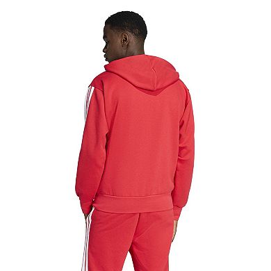 Men's adidas Sportswear Essentials Fleece 3-Stripes Full-Zip Hoodie