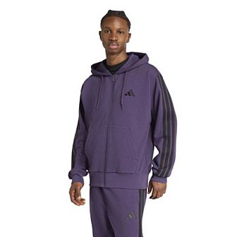 Men's adidas Sportswear Essentials Fleece 3-Stripes Full-Zip Hoodie
