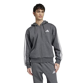 Men's adidas Sportswear Essentials Fleece 3-Stripes Full-Zip Hoodie