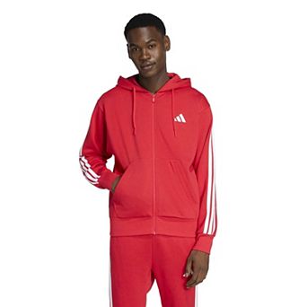 Men's adidas Sportswear Essentials Fleece 3-Stripes Full-Zip Hoodie