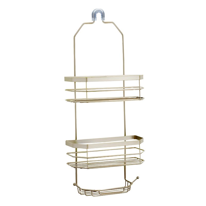 Honey-Can-Do 3-Tier Steel Wire Hanging Shower Caddy with 2 Hooks