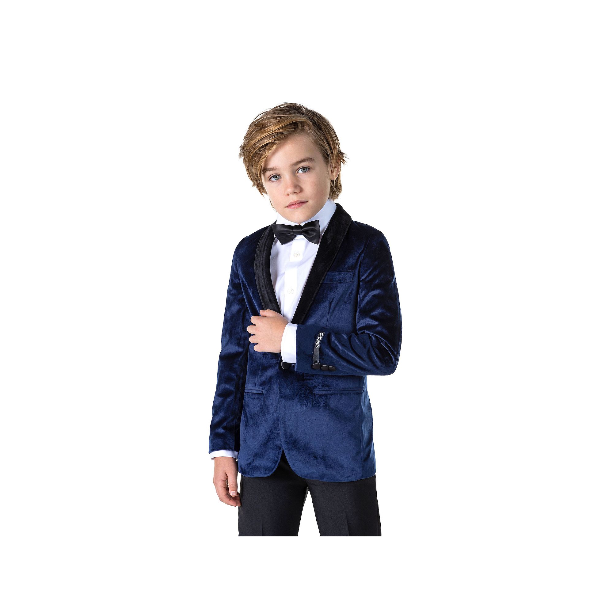 Boys 2-16 OppoSuits Deluxe Solid Velvet Dinner Jacket, Boys, Size: 10, Blu
