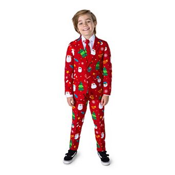 Boys 2-8 OppoSuits Festive Holiday Jacket, Pants & Tie Suit Set