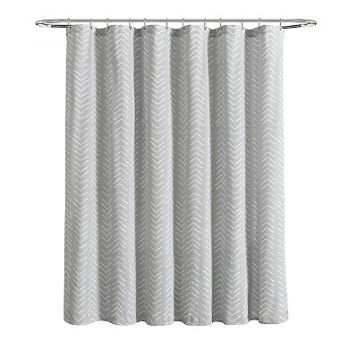 Lush Decor Hygge Modern Arrow Linen Look Shower Curtain