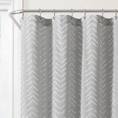 Lush Decor Hygge Modern Arrow Linen Look Shower Curtain