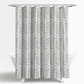 Lush Decor Hygge Modern Arrow Linen Look Shower Curtain