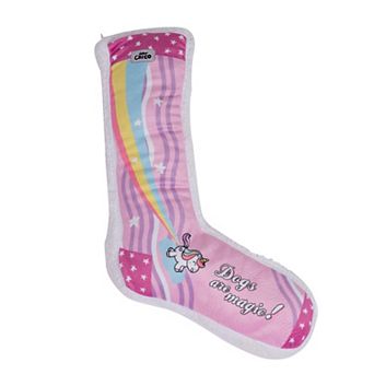 Squeaking Unicorn Plush Sock Dog Toy Whimsical Design