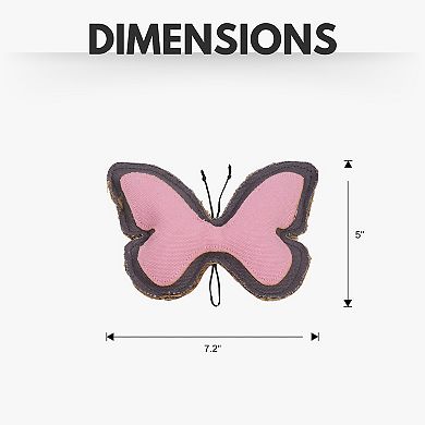 Eco-friendly Butterfly Canvas And Jute Dog Toy