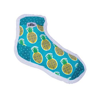 Squeaking Pineapple Plush Sock Dog Toy Whimsical Design