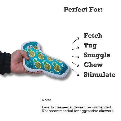 Squeaking Pineapple Plush Sock Dog Toy Whimsical Design
