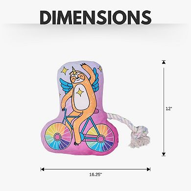 Slow Biker Squeaker Dog Chew Toy Plush Dog Toy with Durable Texture