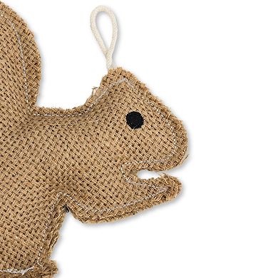 Eco-friendly Rustic Jute Squirrel Dog Chew Toy