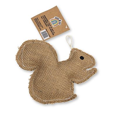 Eco-friendly Rustic Jute Squirrel Dog Chew Toy