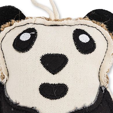 Eco-friendly Canvas And Jute Panda Dog Toy