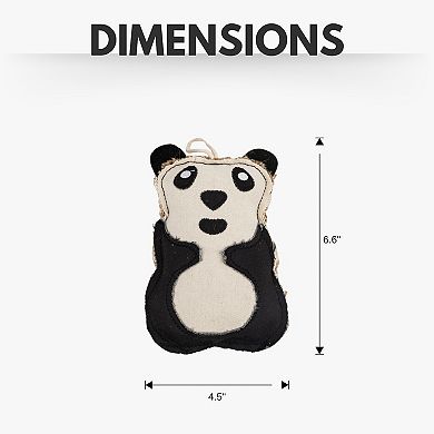 Eco-friendly Canvas And Jute Panda Dog Toy