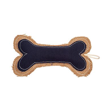 Country Living Jean Leather-Jute Bone Pillow Dog Chew Toy