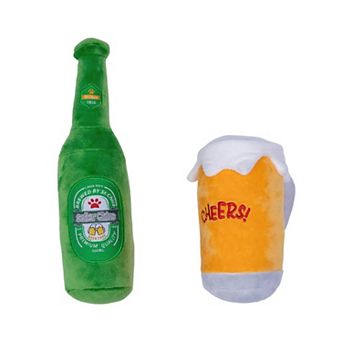 Beers & Cheers Plush Dog Chew Toy Gift Set Plush Dog Toy