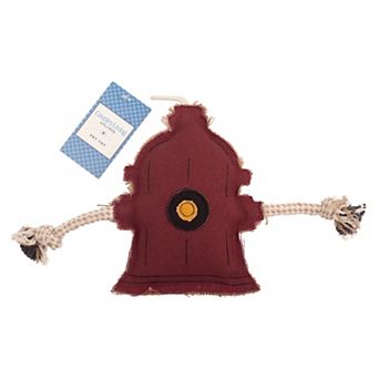 Country Living Canvas & Jute Fire Hydrant Dog Chew Toy