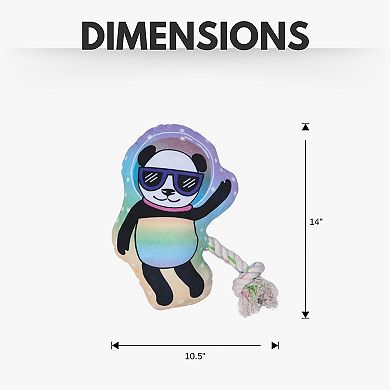 Space Panda Squeaker Dog Chew Toy Plush Dog Toy with Durable Texture