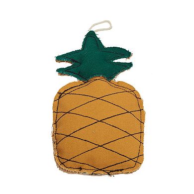 Eco-friendly Pineapple Canvas And Jute Dog Toy