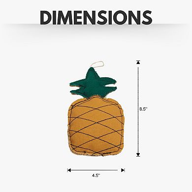 Eco-friendly Pineapple Canvas And Jute Dog Toy