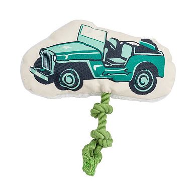 Retro Army Jeep Plush Dog And Puppy Toy