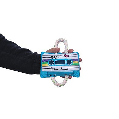 Retro Cassette Tape Squeaker Dog Chew Toy
