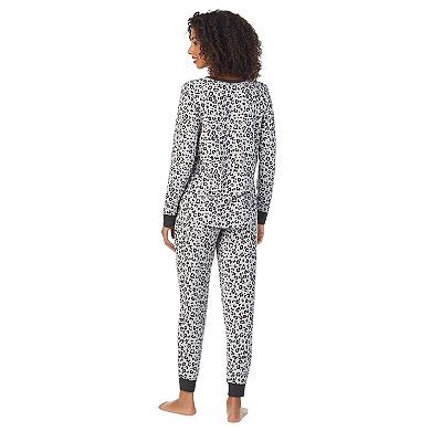 Women's Cuddl Duds® Henley Pajama Top and Banded Bottom Pajama Pants Sleep Set