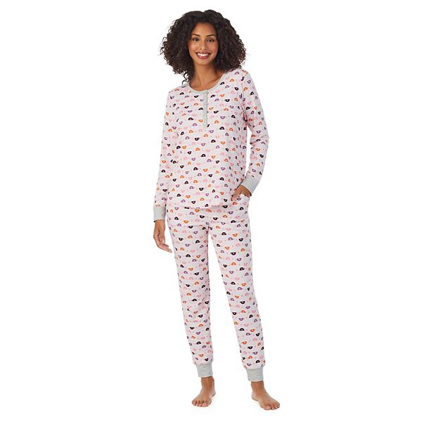 Women's Cuddl Duds® Henley Pajama Top and Banded Bottom Pajama Pants ...