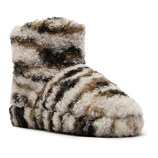 Faux fur hot sale bootie slippers